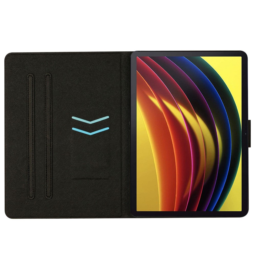 For Lenovo Tab P11 J606F Auto Wake / Sleep Tablet Case Marble Pattern PU Leather Cover with Card Holder Stand - Splicing Marble-2