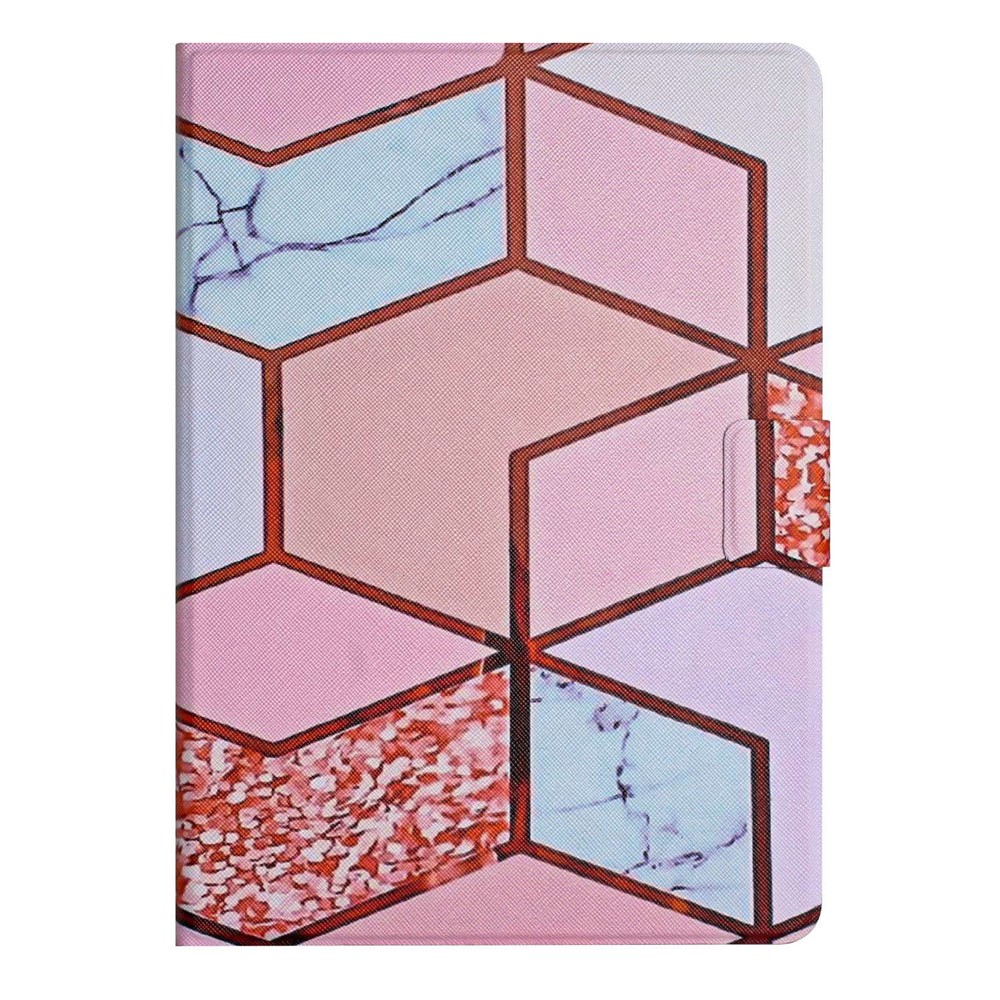 For Lenovo Tab P11 J606F Auto Wake / Sleep Tablet Case Marble Pattern PU Leather Cover with Card Holder Stand - Splicing Marble-6