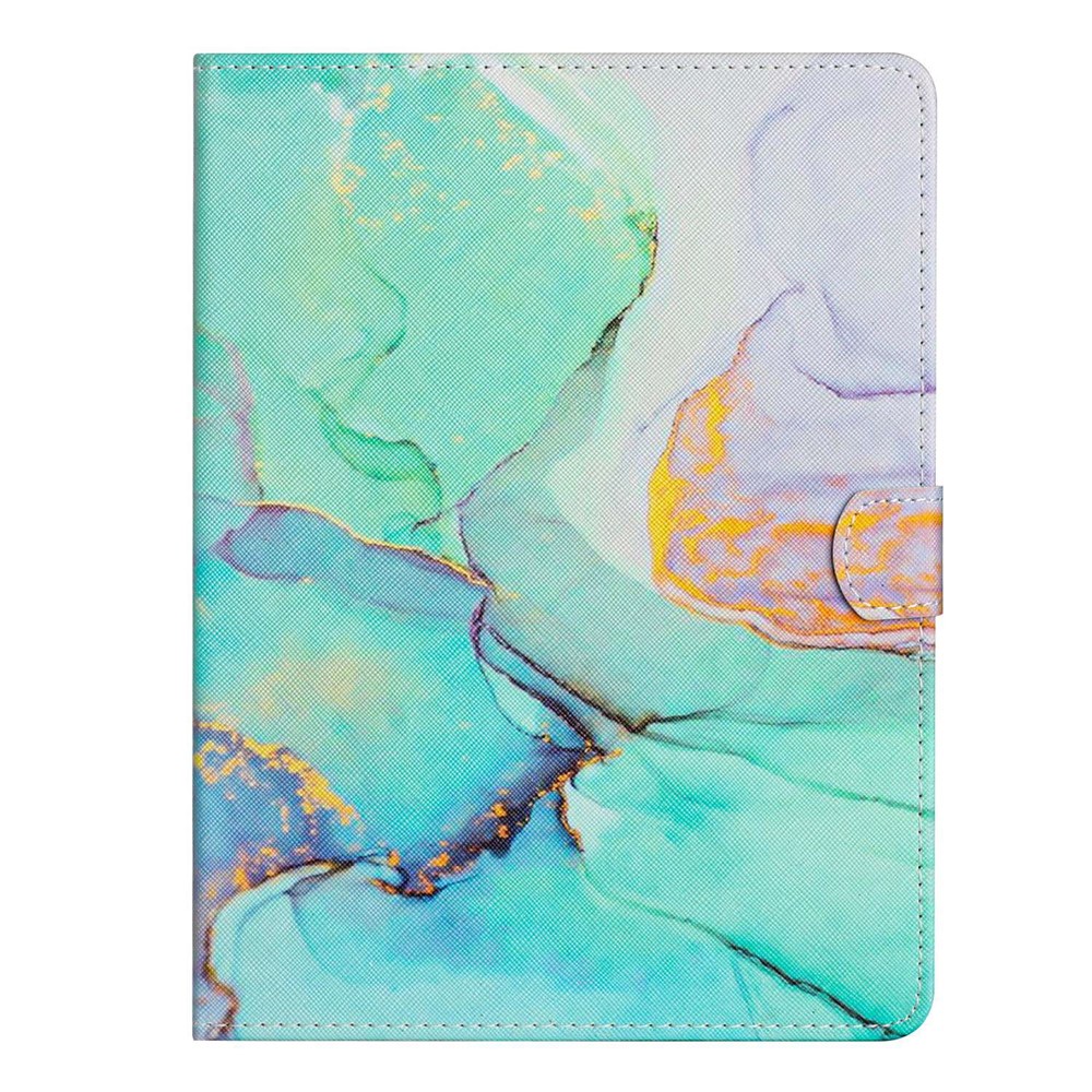 Stitching Marble Pattern Universal Tablet Cover for 8-inch Tablet, Stand Card Holder PU Leather Case - Green Marble-6