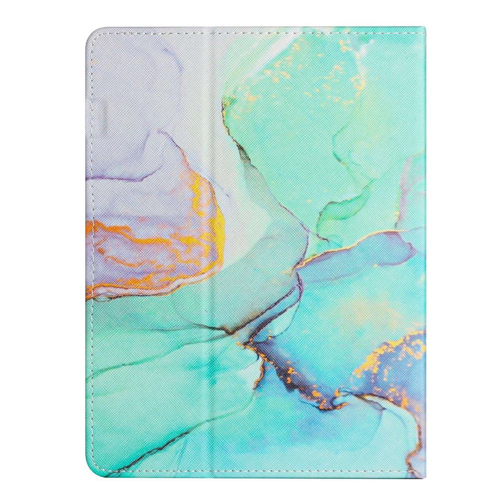 Stitching Marble Pattern Universal Tablet Cover for 8-inch Tablet, Stand Card Holder PU Leather Case - Green Marble-7