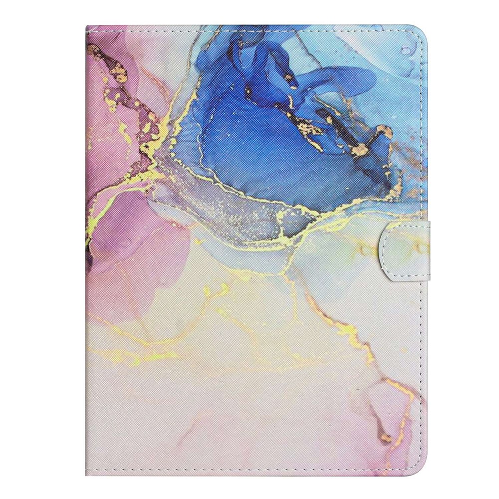 7-inch Tablet Stitching Leather Case Marble Pattern Foldable Stand Card Holder Shockproof Protective Cover - Pink Blue Marble-6