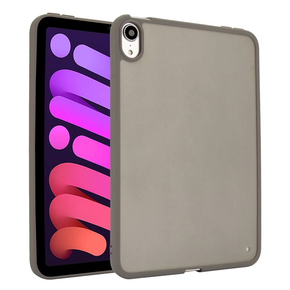 For iPad mini (2024)  /  (2021) Case Skin Touch Matte Acrylic TPU Shockproof Tablet Cover - Grey