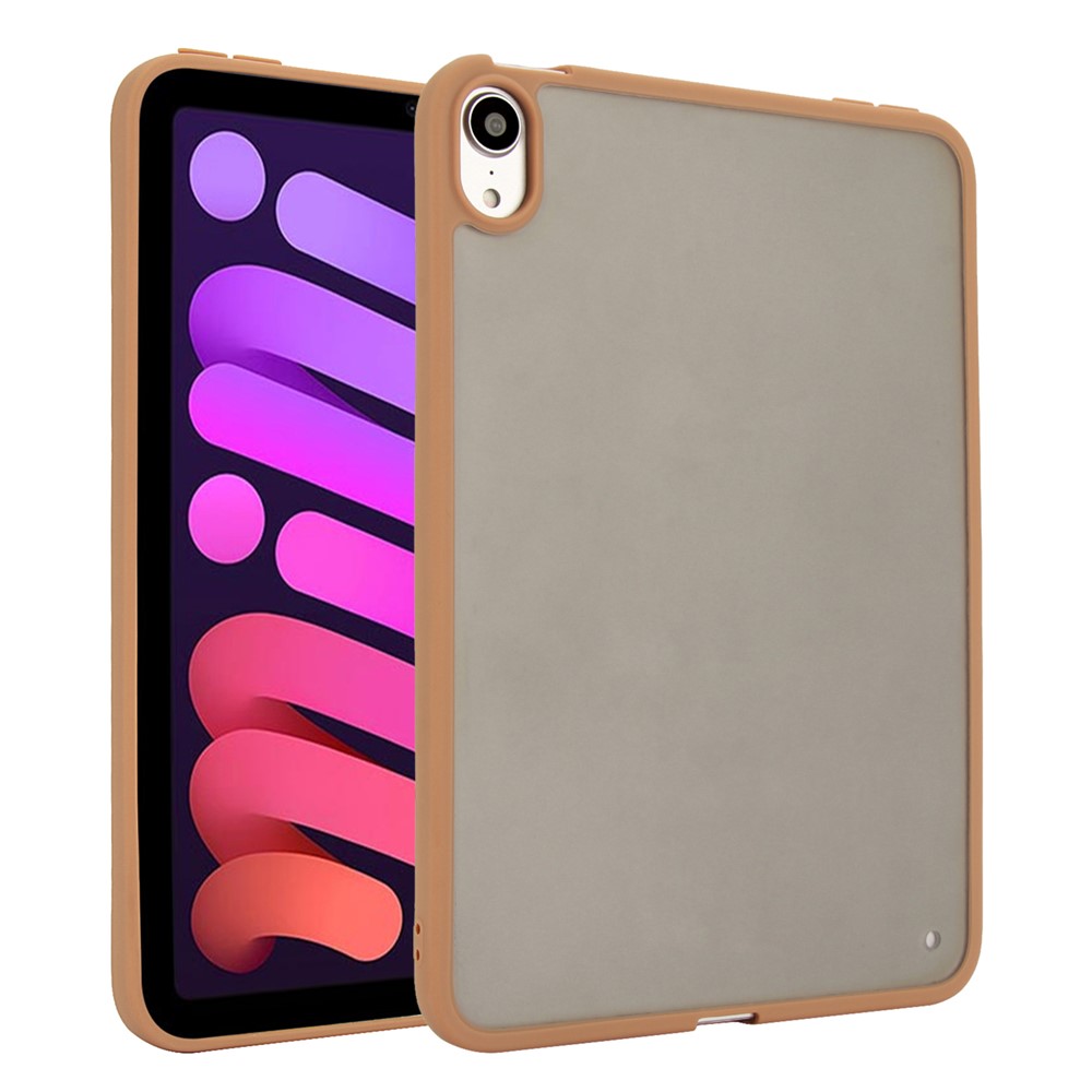 For iPad mini (2024)  /  (2021) Case Skin Touch Matte Acrylic TPU Shockproof Tablet Cover - Desert Gold