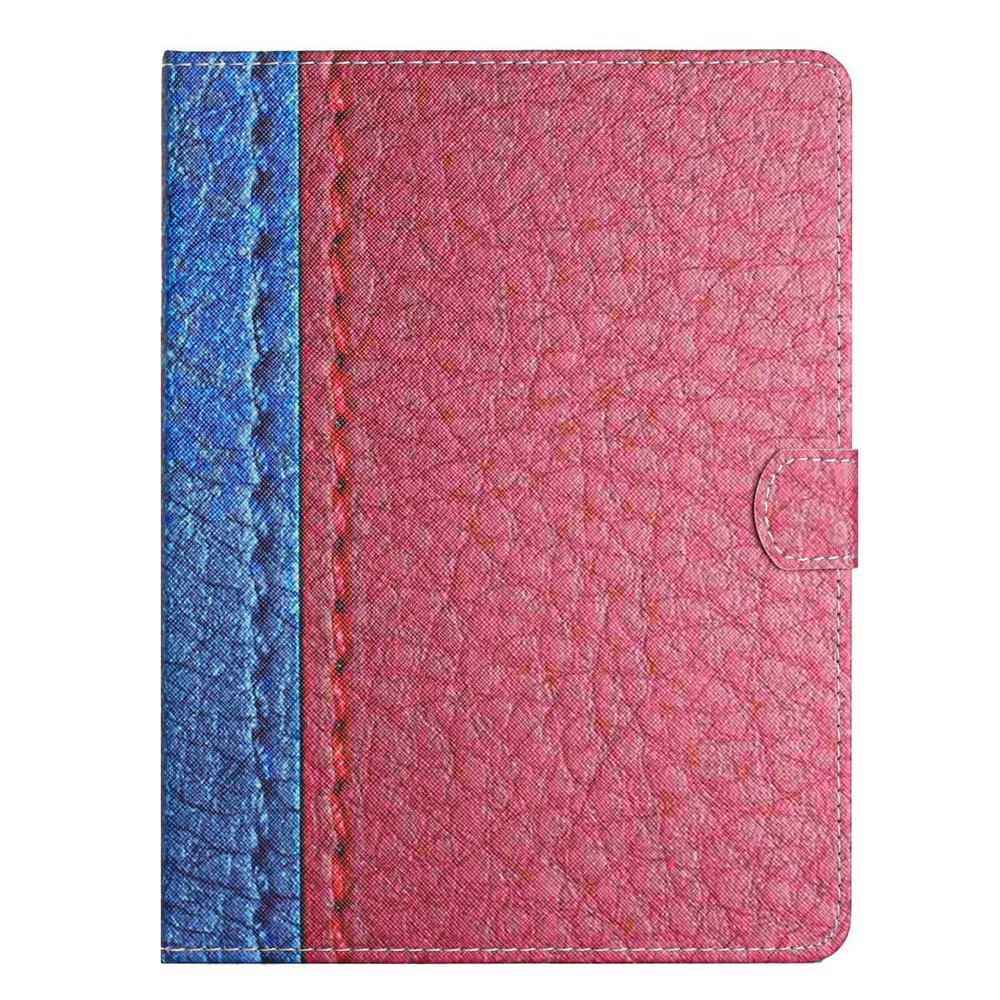 Bi-color Splicing Universal Protective Case for 8-inch Tablet, Stitching PU Leather Stand Card Holder Cover - Rose-6