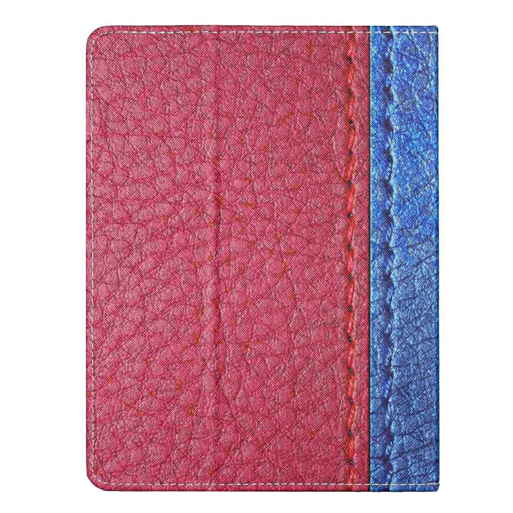Bi-color Splicing Universal Protective Case for 8-inch Tablet, Stitching PU Leather Stand Card Holder Cover - Rose-7