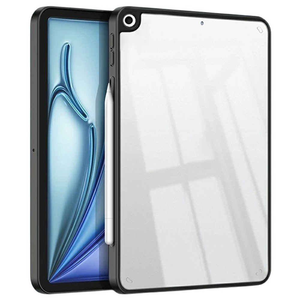 For iPad 10.2 (2021) / (2020) / (2019) Case TPU + Acrylic + PC Matte Shockproof Tablet Cover - Black