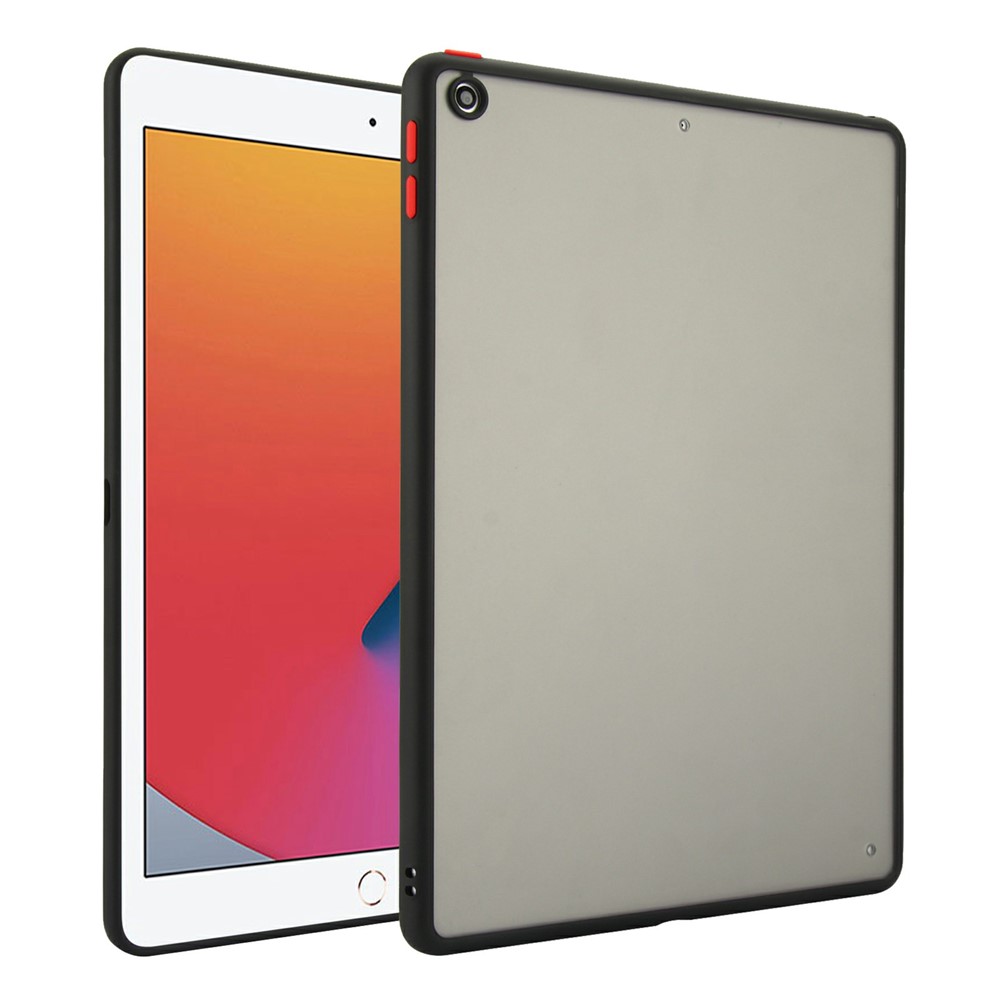 For iPad 9.7-inch (2018)  /  (2017) Case Skin Touch Matte Acrylic TPU Shockproof Tablet Cover - Black