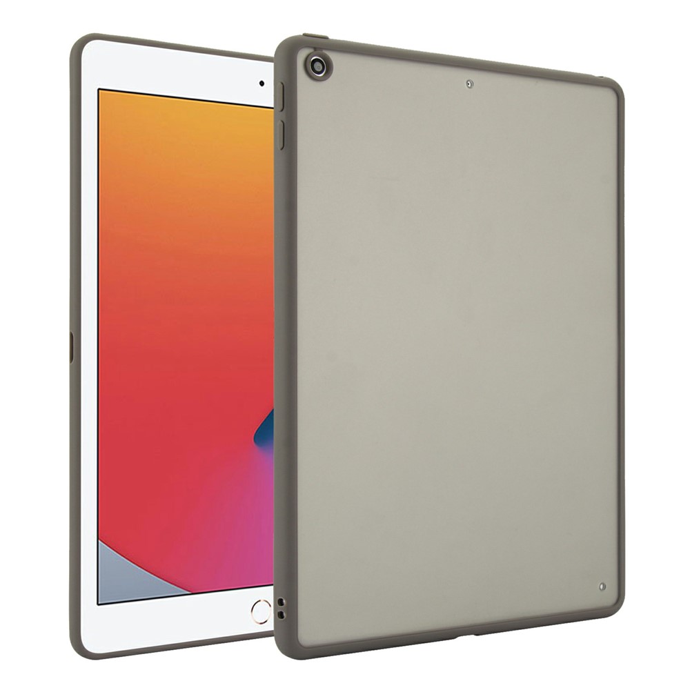 For iPad 9.7-inch (2018)  /  (2017) Case Skin Touch Matte Acrylic TPU Shockproof Tablet Cover - Grey