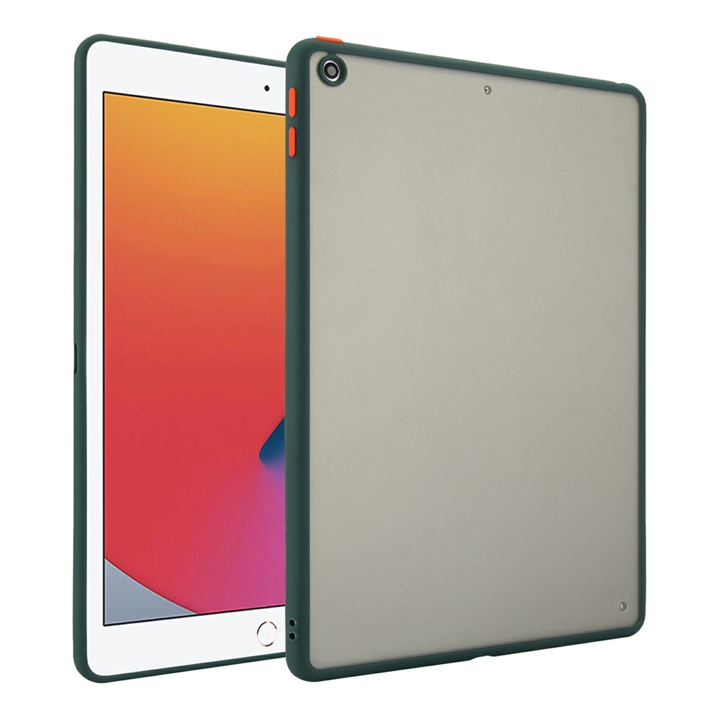 For iPad 9.7-inch (2018)  /  (2017) Case Skin Touch Matte Acrylic TPU Shockproof Tablet Cover - Green