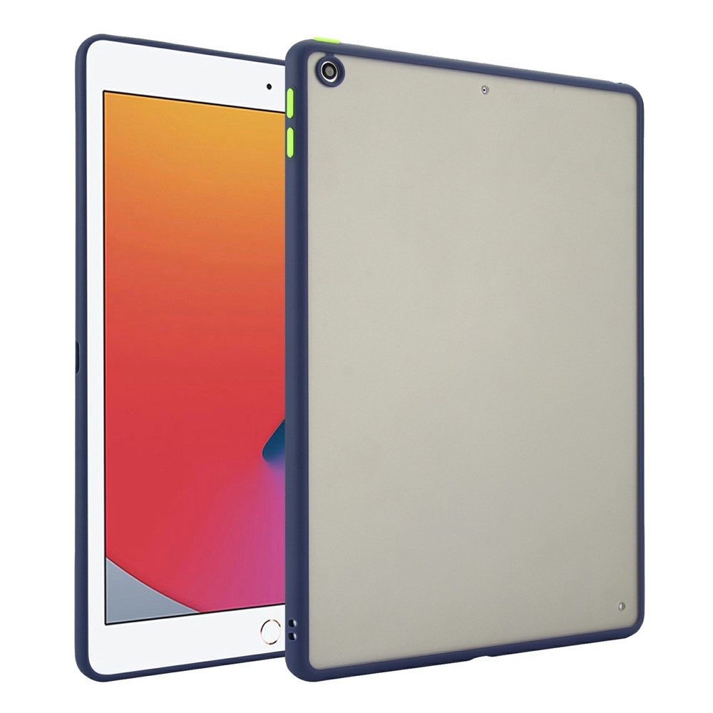 For iPad 9.7-inch (2018)  /  (2017) Case Skin Touch Matte Acrylic TPU Shockproof Tablet Cover - Dark Blue