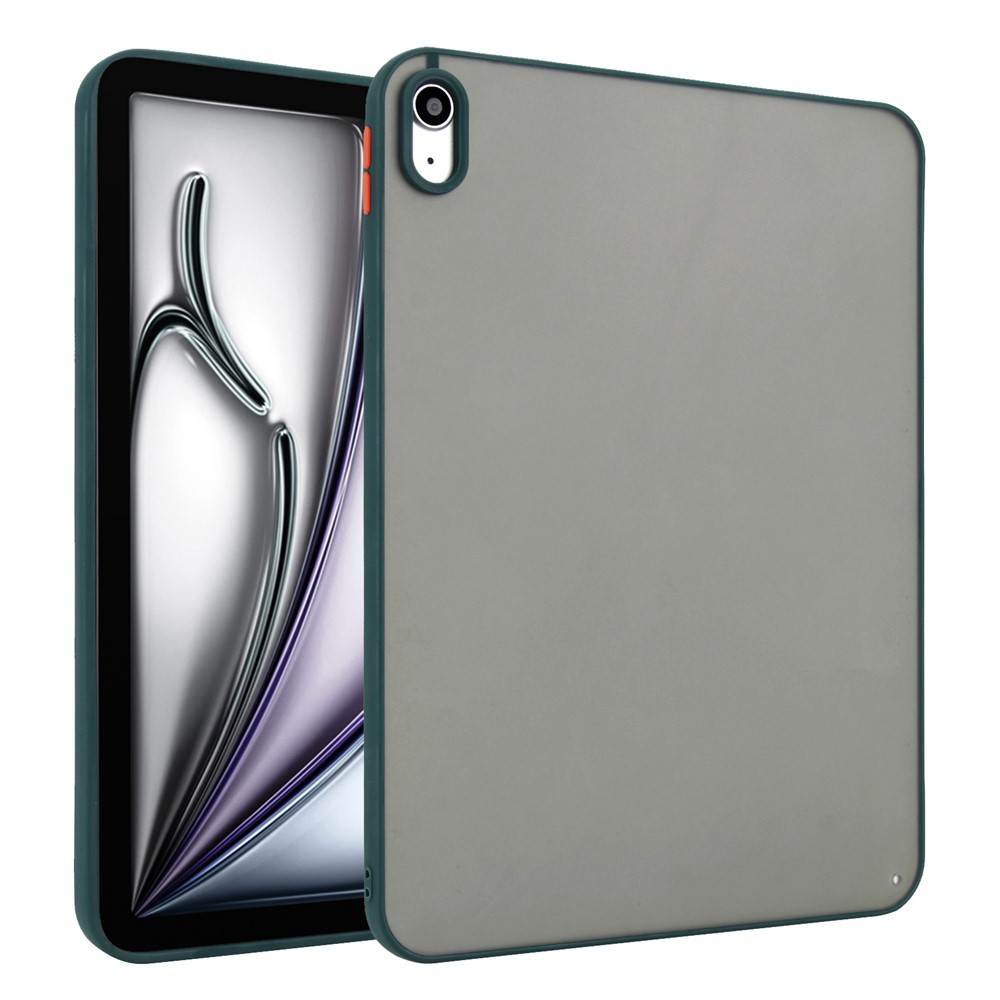 For iPad (2025)  /  10.9 (2022) Case Skin Touch Matte Acrylic TPU Shockproof Tablet Cover - Green