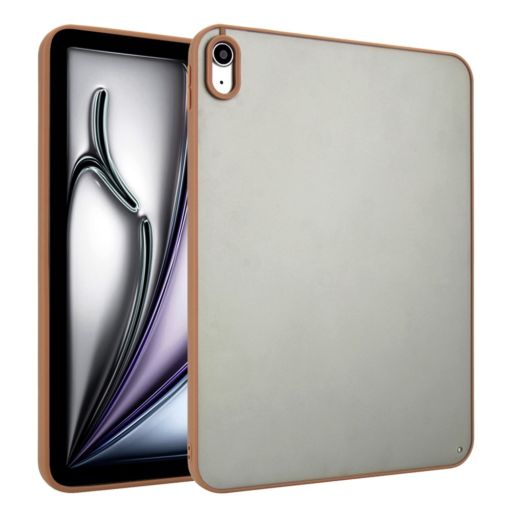 For iPad (2025)  /  10.9 (2022) Case Skin Touch Matte Acrylic TPU Shockproof Tablet Cover - Desert Gold