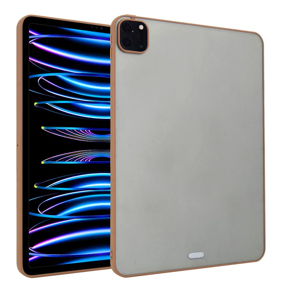 Tablet Case For iPad Pro 12.9 (2022)  /  (2021)  /  (2020)  /  (2018) Skin Touch Matte Acrylic TPU Shockproof Cover - Desert Gold