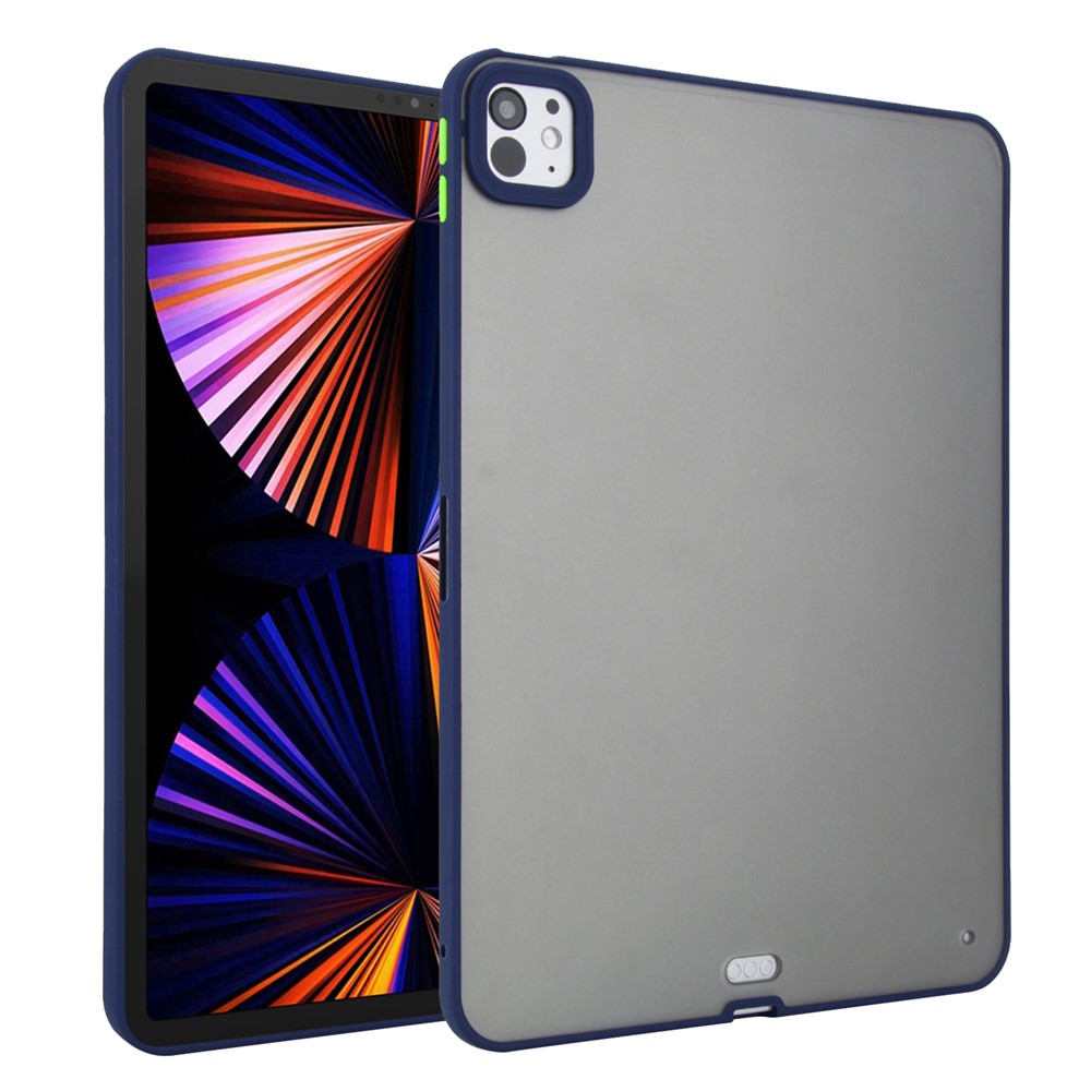For iPad Pro 13 (2025) / 13 (2024) Case Skin Touch Matte Acrylic TPU Shockproof Tablet Cover - Dark Blue