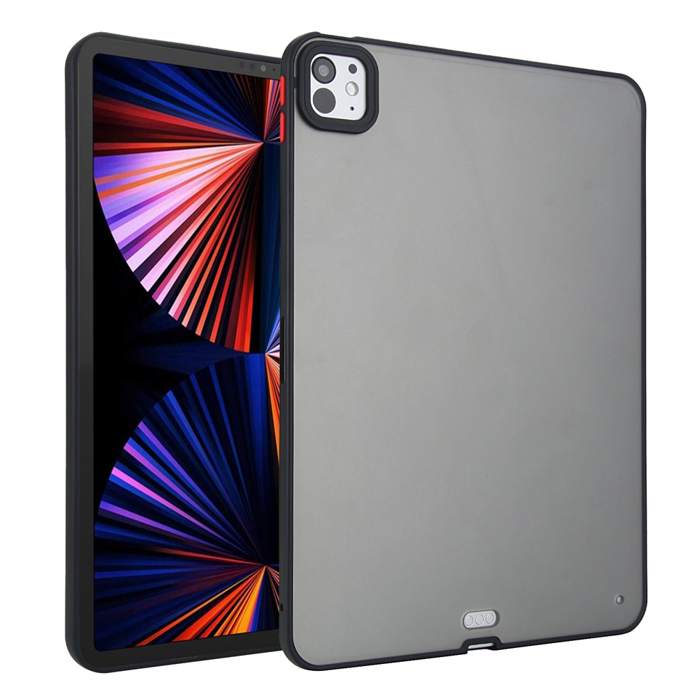 For iPad Pro 11 (2025) / 11 (2024) Case Skin Touch Matte Acrylic TPU Shockproof Tablet Cover - Black