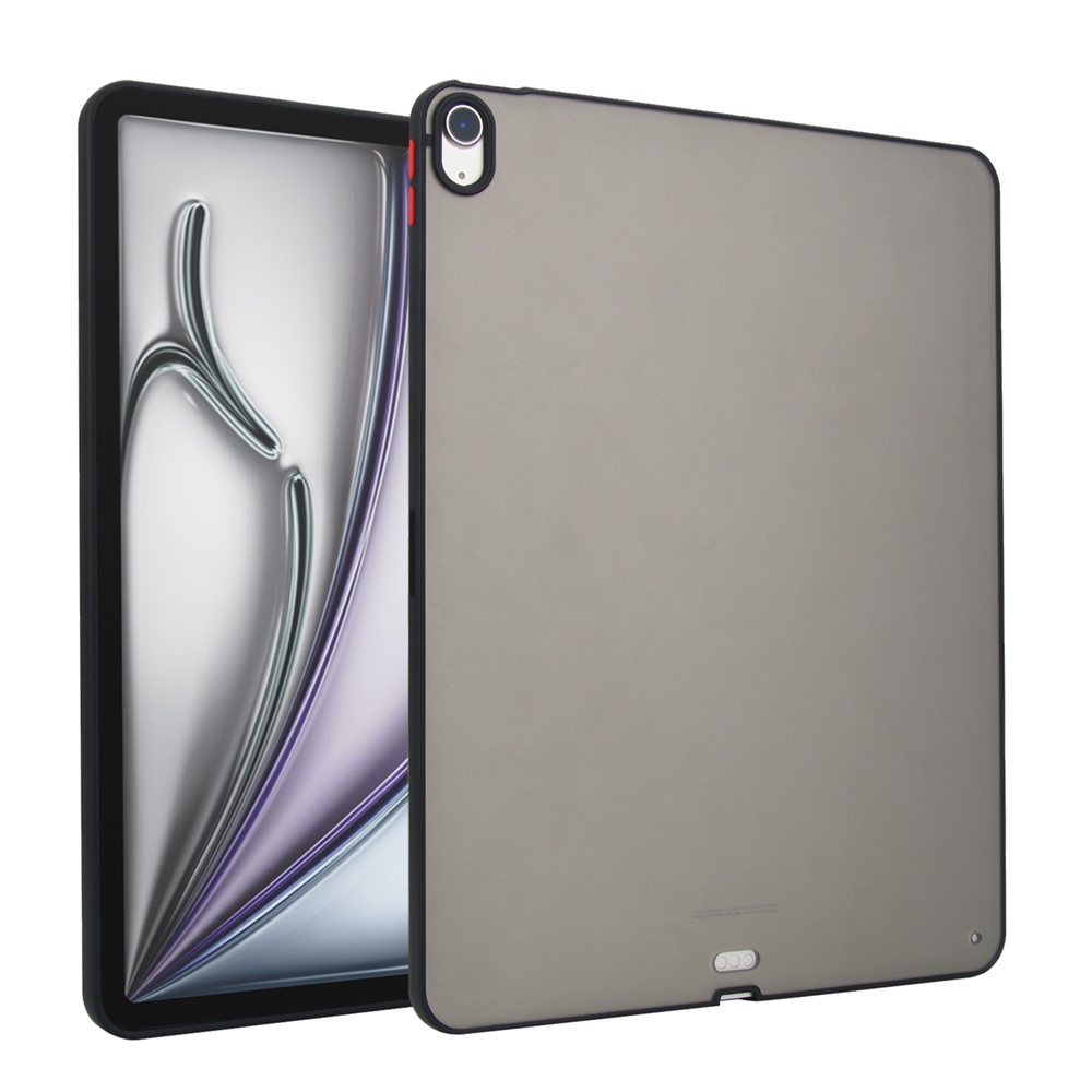 For iPad Air 13 (2024) Case Skin Touch Matte Acrylic TPU Shockproof Tablet Cover - Black