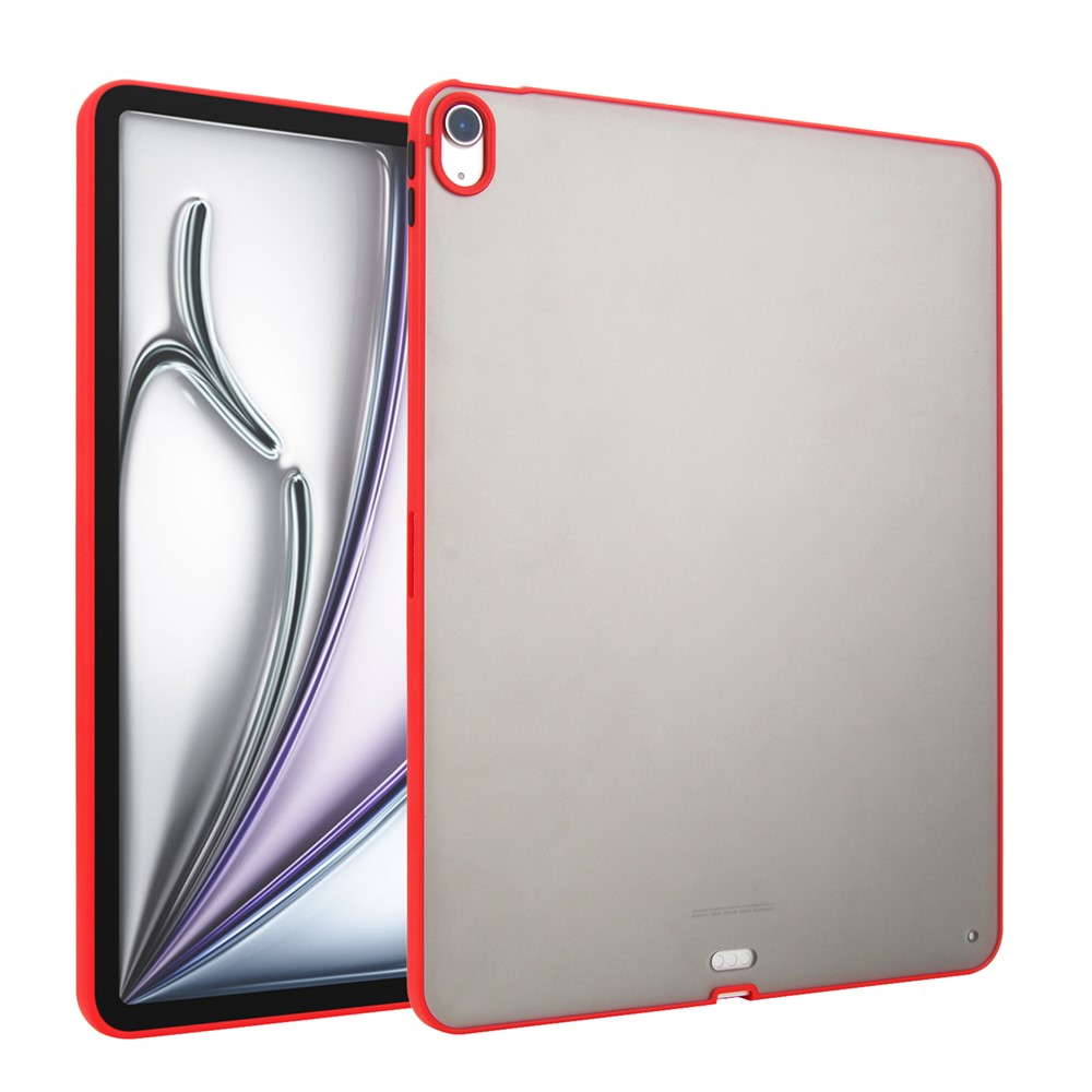 For iPad Air 13 (2024) Case Skin Touch Matte Acrylic TPU Shockproof Tablet Cover - Red