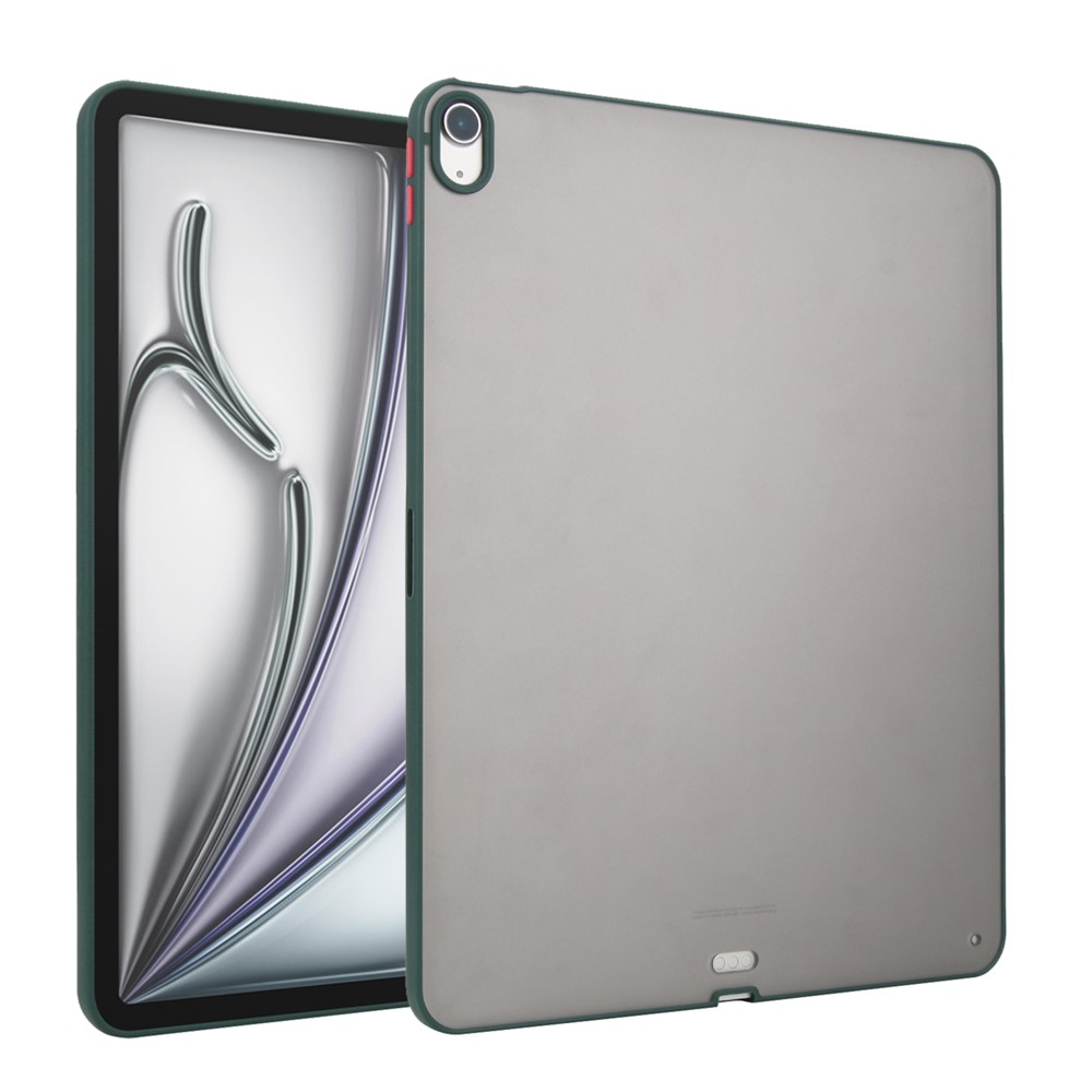 For iPad Air 13 (2024) Case Skin Touch Matte Acrylic TPU Shockproof Tablet Cover - Green