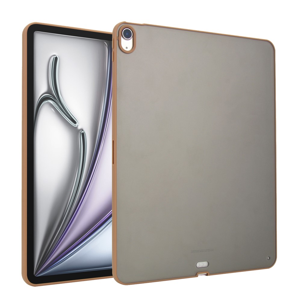 For iPad Air 13 (2024) Case Skin Touch Matte Acrylic TPU Shockproof Tablet Cover - Desert Gold