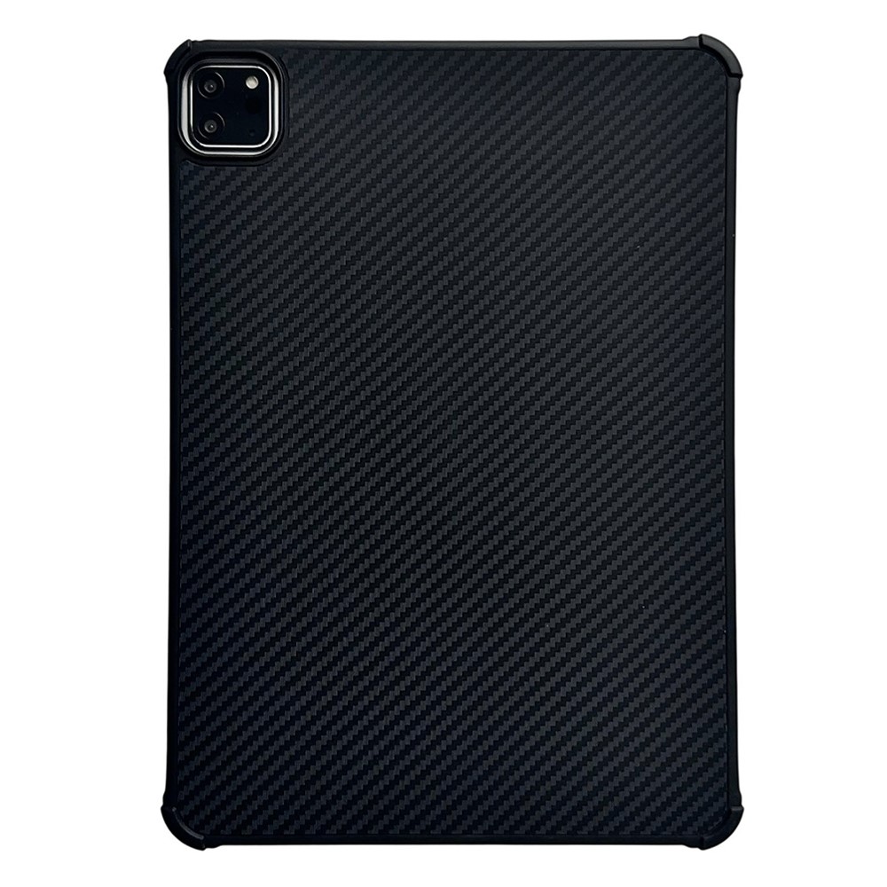 For iPad Pro 11 (2025) / 11 (2024) Magnetic Case Borderless Carbon Fiber Acrylic Tablet Cover - Black