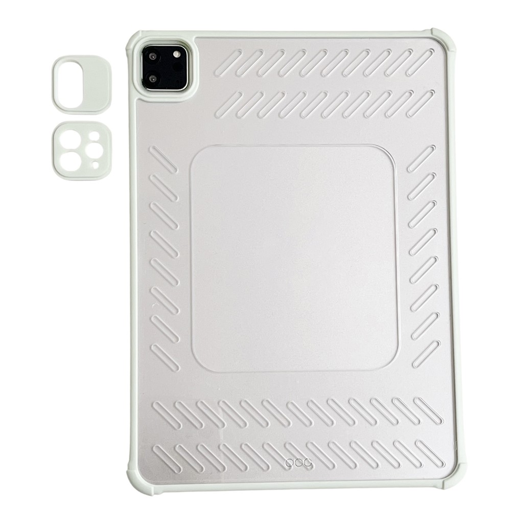 Tablet Case For iPad Pro 11 (2022) / (2021) / (2020) / (2018) Hollow Frameless Ventilated TPU Acrylic Clear Cover - Light Green