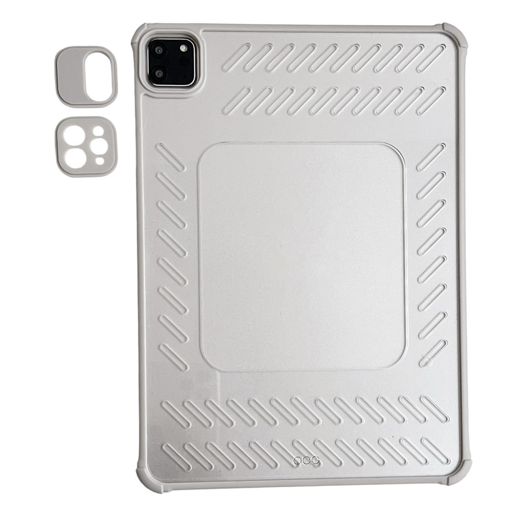 Tablet Case For iPad Pro 11 (2022) / (2021) / (2020) / (2018) Hollow Frameless Ventilated TPU Acrylic Clear Cover - Grey