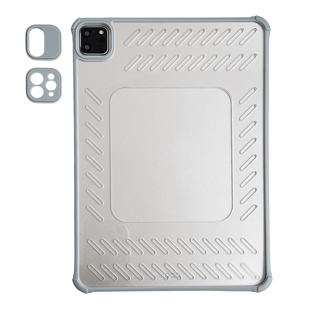 Tablet Case For iPad Pro 11 (2022) / (2021) / (2020) / (2018) Hollow Frameless Ventilated TPU Acrylic Clear Cover - Blue
