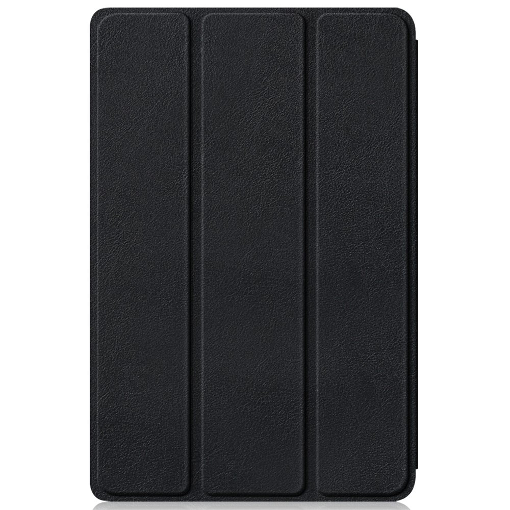 For Amazon Fire 7 (2022) Protective Case PU Leather Tri-fold Stand Shockproof Tablet Cover - Black-8