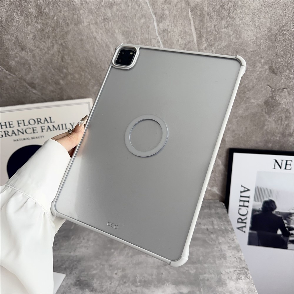 For iPad Air (2022)  /  (2020) Magnetic Case Frameless TPU Acrylic Clear Tablet Cover - Grey