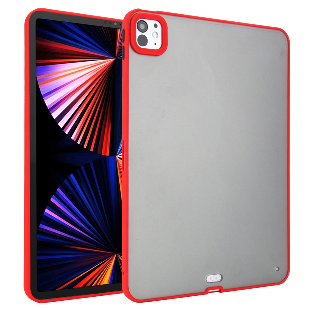 Tablet Case For iPad Pro 11 (2022)  /  (2021)  /  (2020) Skin Touch Matte Acrylic TPU Shockproof Cover - Red