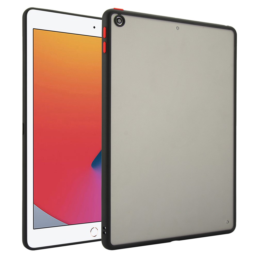Tablet Case For iPad 10.2 (2021)  /  (2020)  /  (2019) Skin Touch Matte Acrylic TPU Shockproof Cover - Black