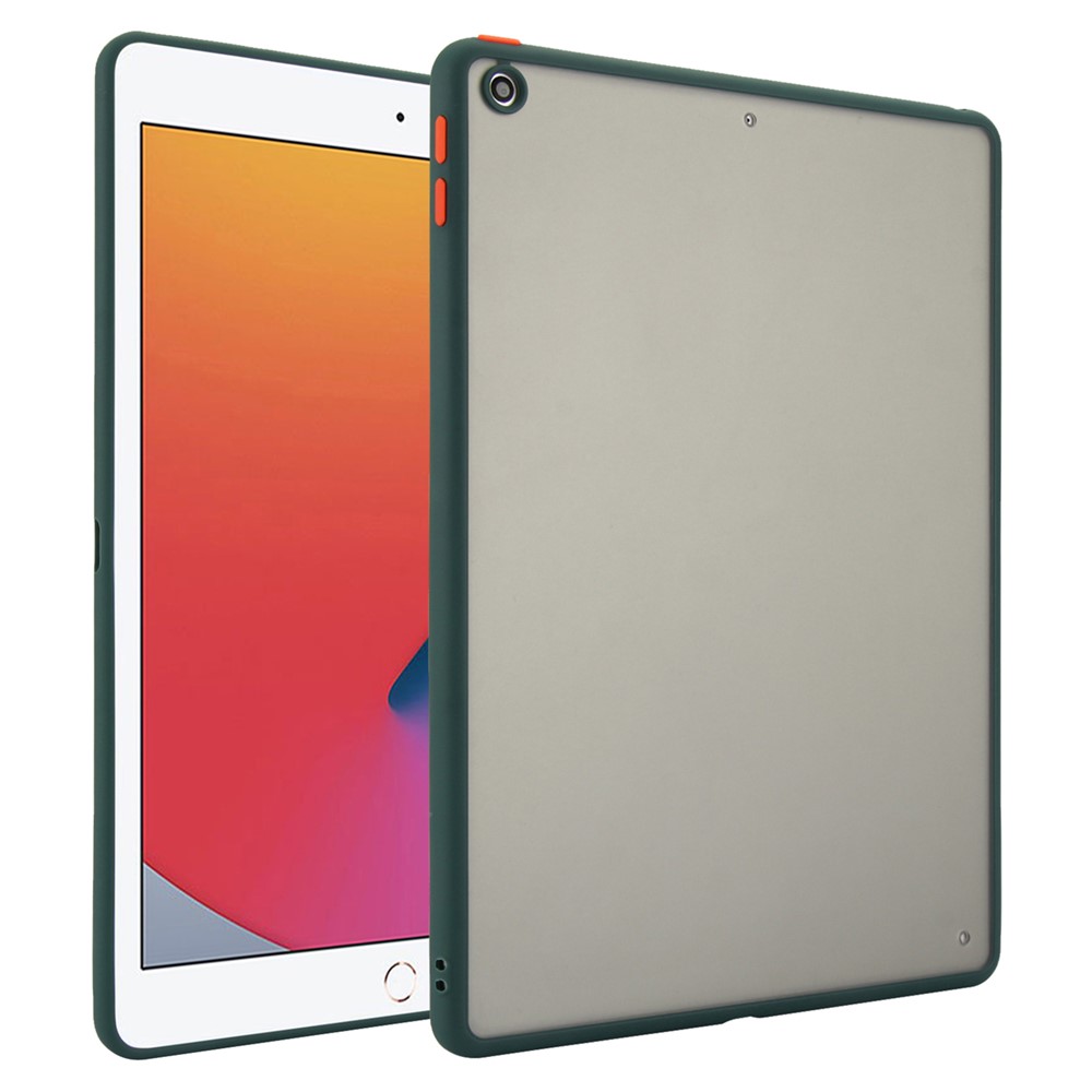 Tablet Case For iPad 10.2 (2021) / (2020) / (2019) Skin Touch Matte Acrylic TPU Shockproof Cover - Green