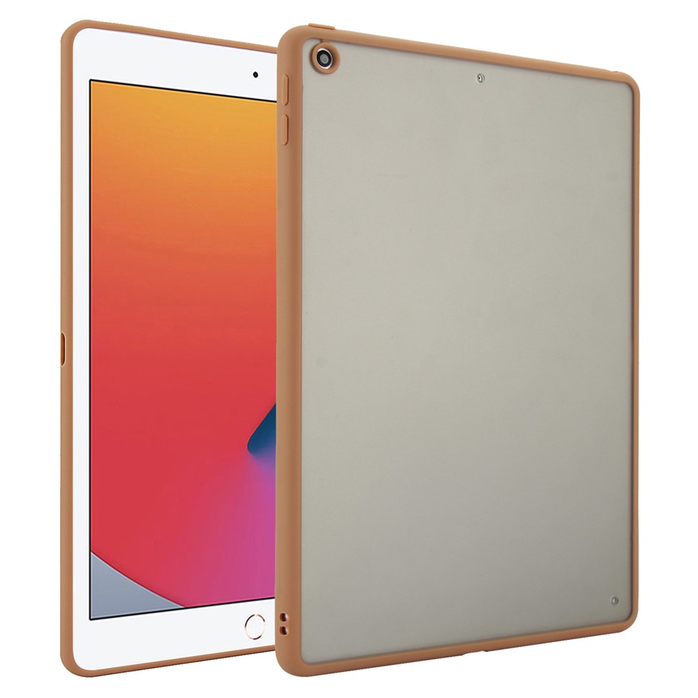 Tablet Case For iPad 10.2 (2021) / (2020) / (2019) Skin Touch Matte Acrylic TPU Shockproof Cover - Desert Gold