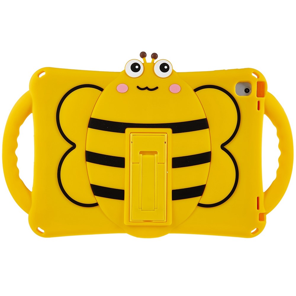 For iPad 9.7-inch (2018) / (2017) / iPad Air (2013) / Air 2 Bee Style Anti-drop Tablet Case Kickstand PC + Silicone Cover with Shoulder Strap-2