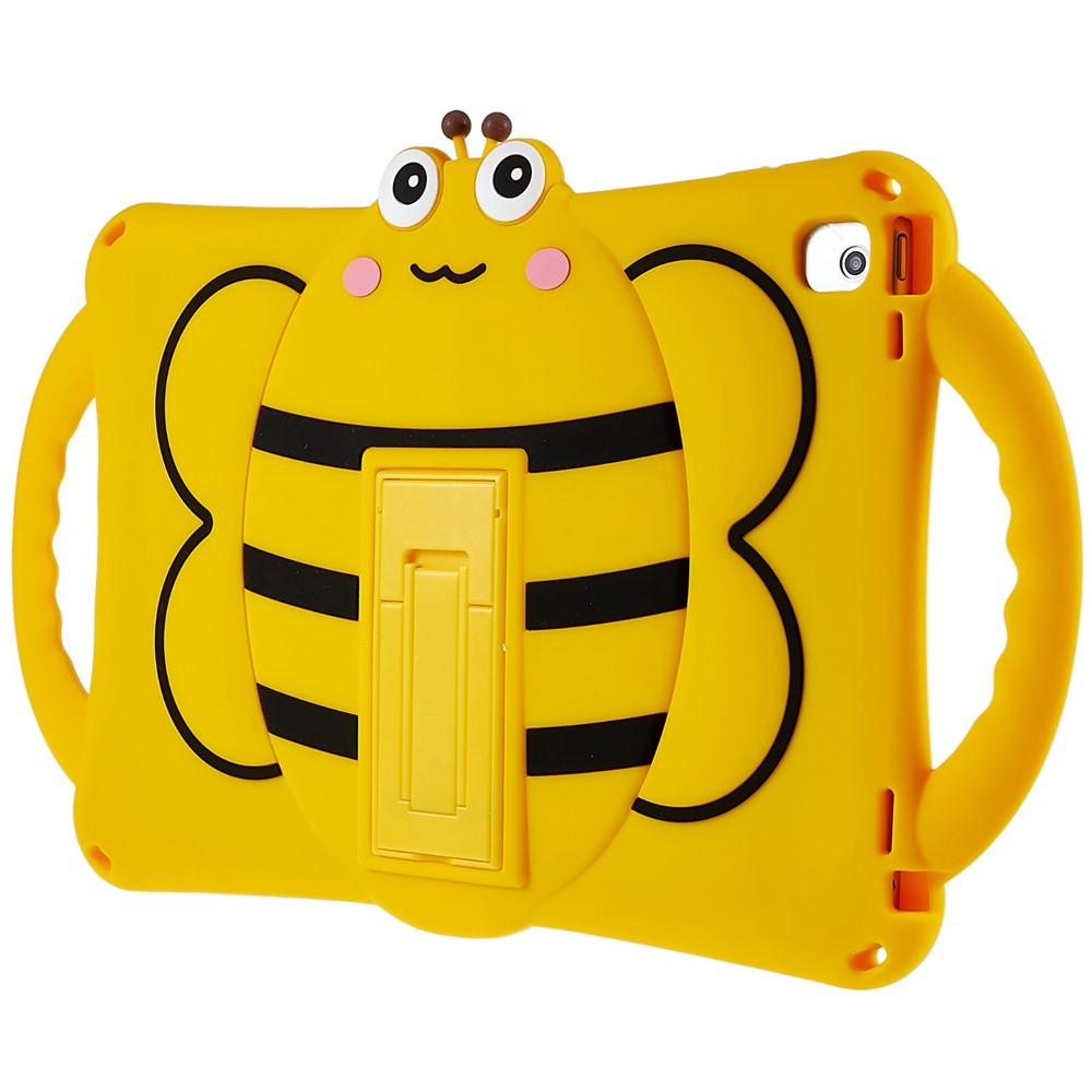 For iPad 9.7-inch (2018) / (2017) / iPad Air (2013) / Air 2 Bee Style Anti-drop Tablet Case Kickstand PC + Silicone Cover with Shoulder Strap-3