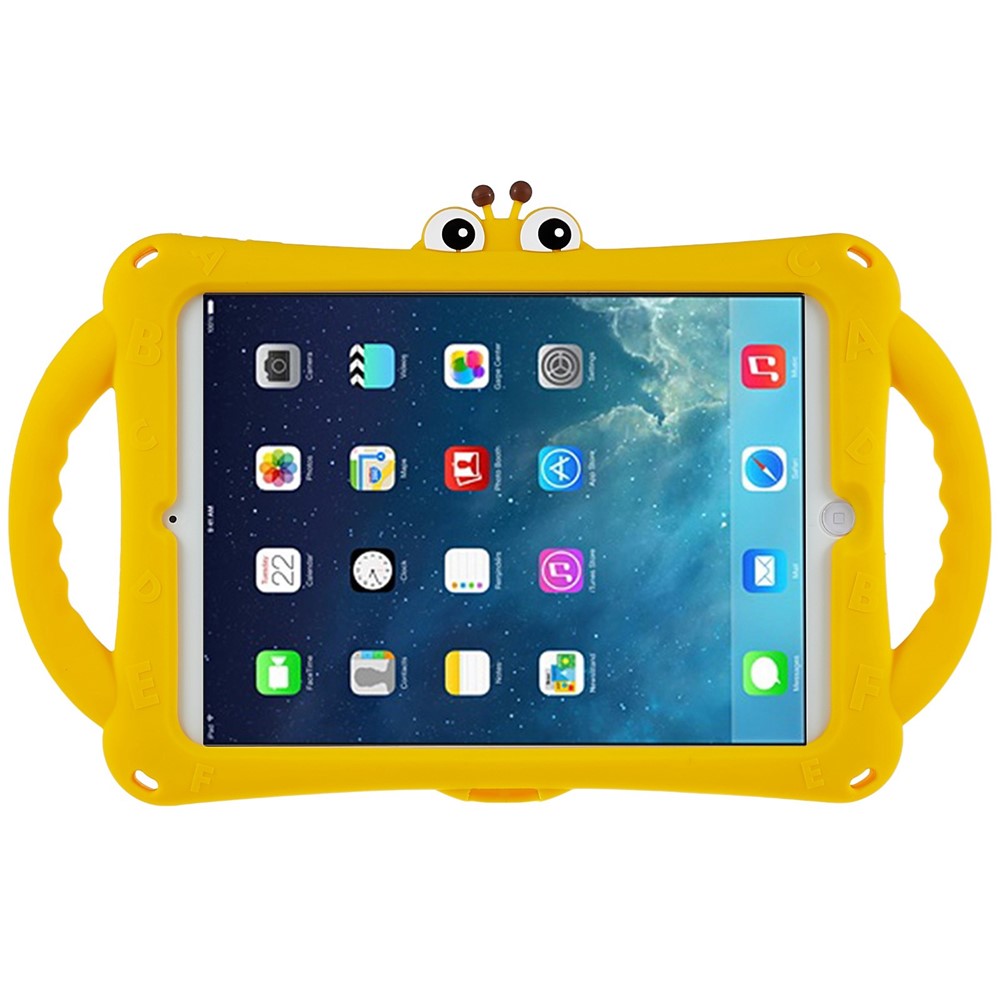 For iPad 9.7-inch (2018) / (2017) / iPad Air (2013) / Air 2 Bee Style Anti-drop Tablet Case Kickstand PC + Silicone Cover with Shoulder Strap-4