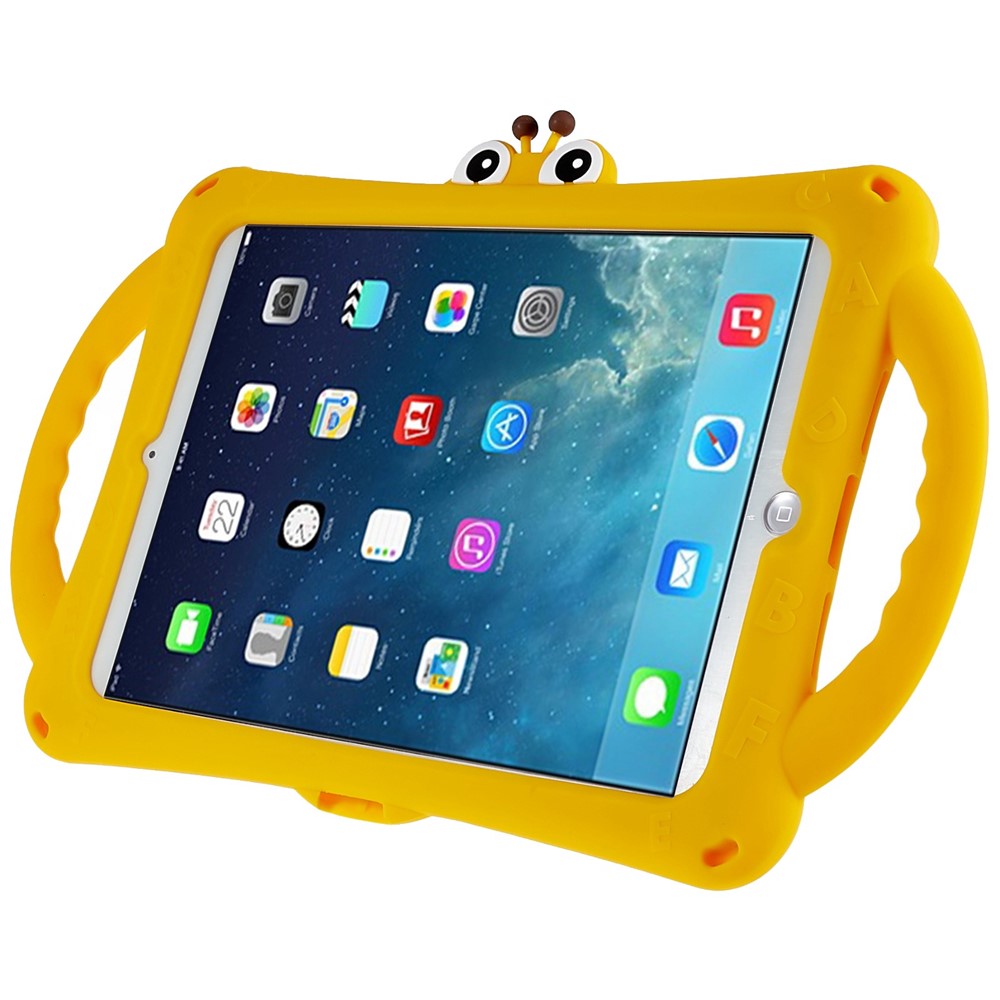 For iPad 9.7-inch (2018) / (2017) / iPad Air (2013) / Air 2 Bee Style Anti-drop Tablet Case Kickstand PC + Silicone Cover with Shoulder Strap-7