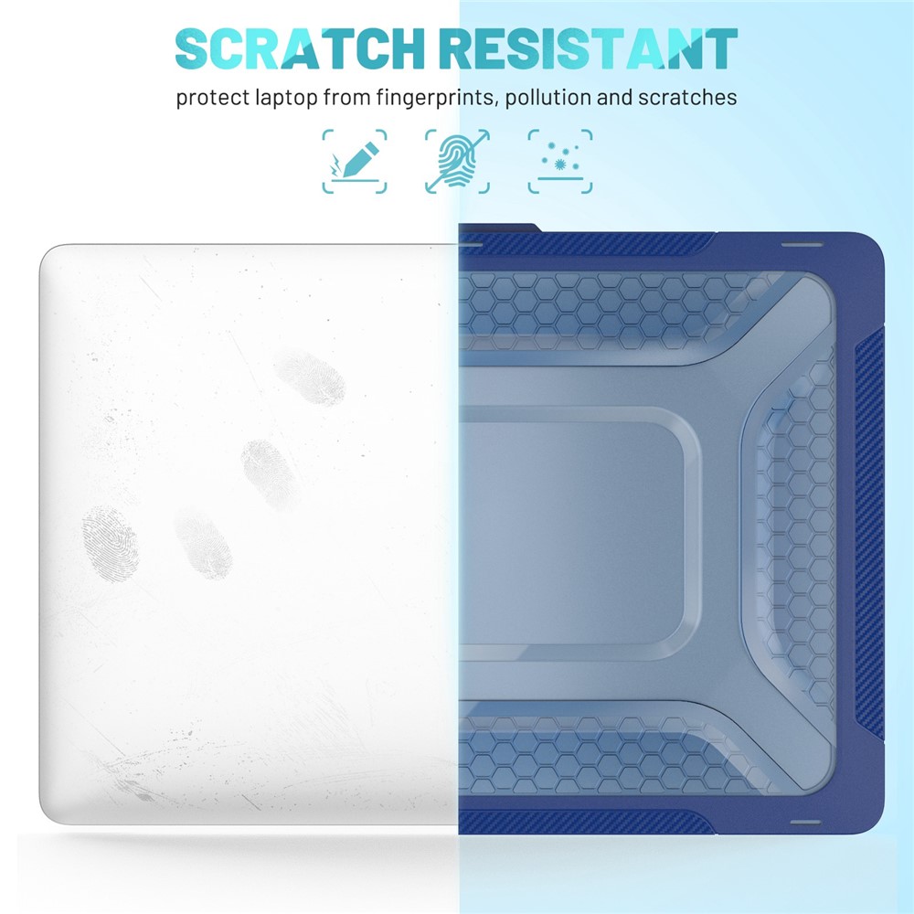 Protective Case for MacBook Pro 14 inch (2021) (A2442 M1 Pro / M1 Max) Scratch Resistant PC Front and Back Cover Laptops Anti-Drop Hard Shell - Sapphire-5