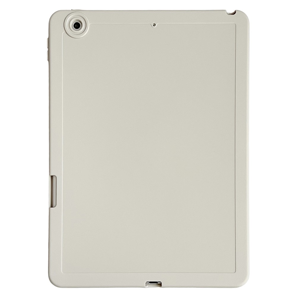 Tablet Case For iPad 10.2 (2021)  /  (2020)  /  (2019) Shockproof Soft TPU Cover with Pencil Holder - White