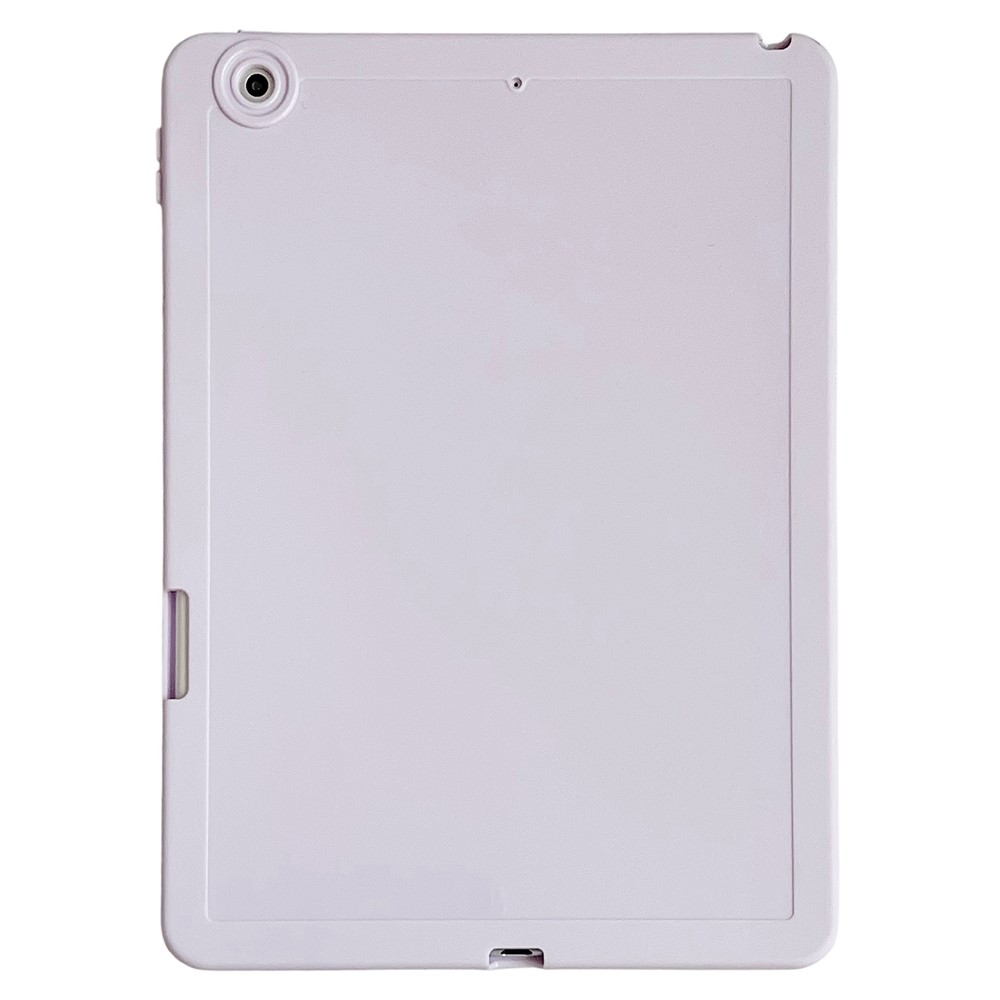 Tablet Case For iPad 10.2 (2021)  /  (2020)  /  (2019) Shockproof Soft TPU Cover with Pencil Holder - Purple