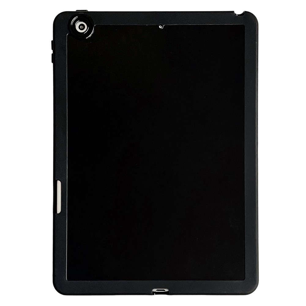 Tablet Case For iPad 10.2 (2021)  /  (2020)  /  (2019) Shockproof Soft TPU Cover with Pencil Holder - Black