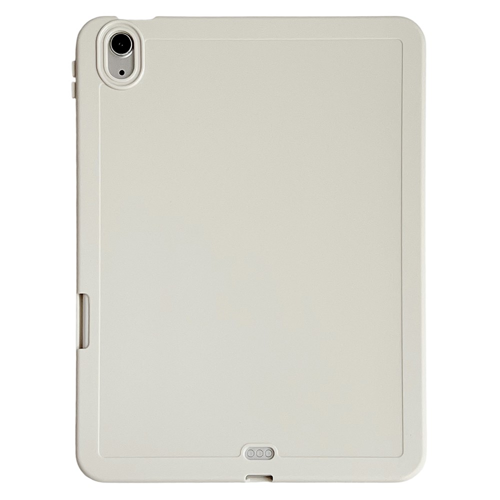 For iPad Air 11 (2025)  /  (2024) Case Shockproof Soft TPU Tablet Cover with Pencil Holder - White