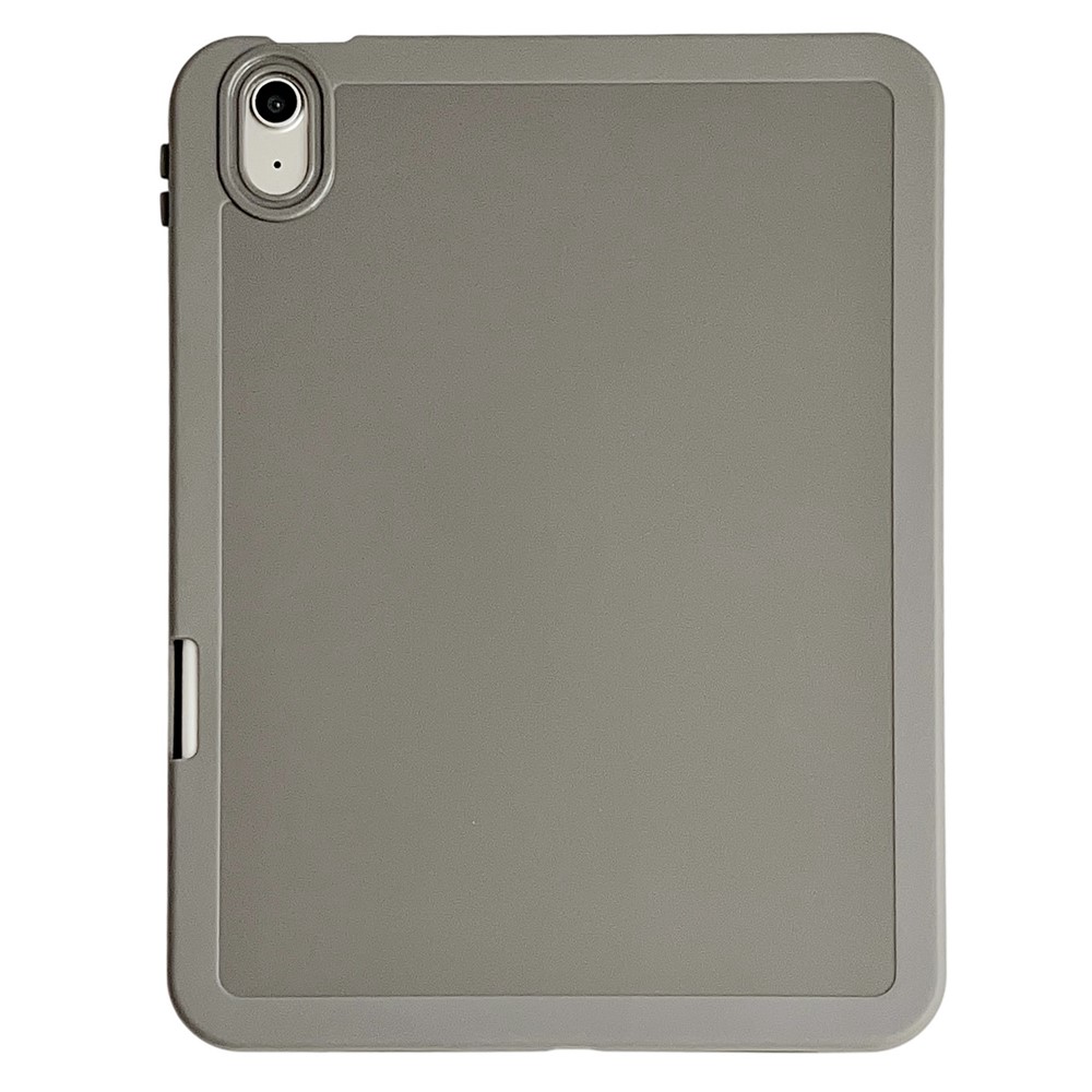 For iPad (2025)  /  10.9 (2022) Case Shockproof Soft TPU Tablet Cover with Pencil Holder - Grey