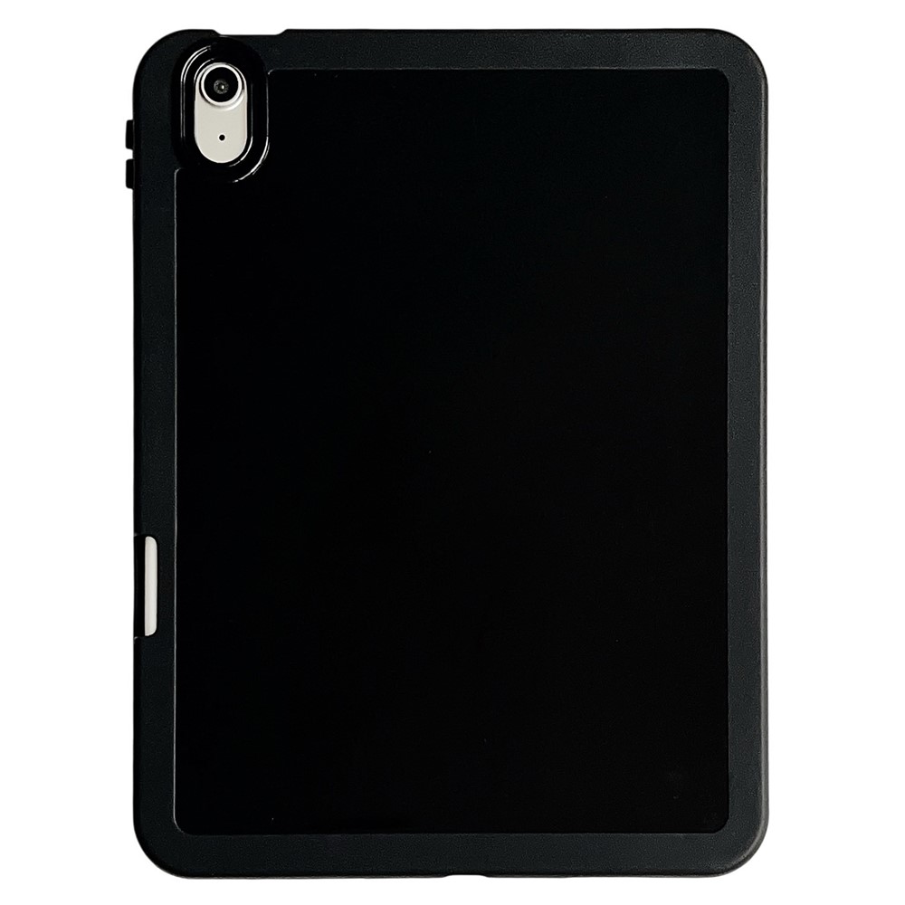 For iPad (2025)  /  10.9 (2022) Case Shockproof Soft TPU Tablet Cover with Pencil Holder - Black