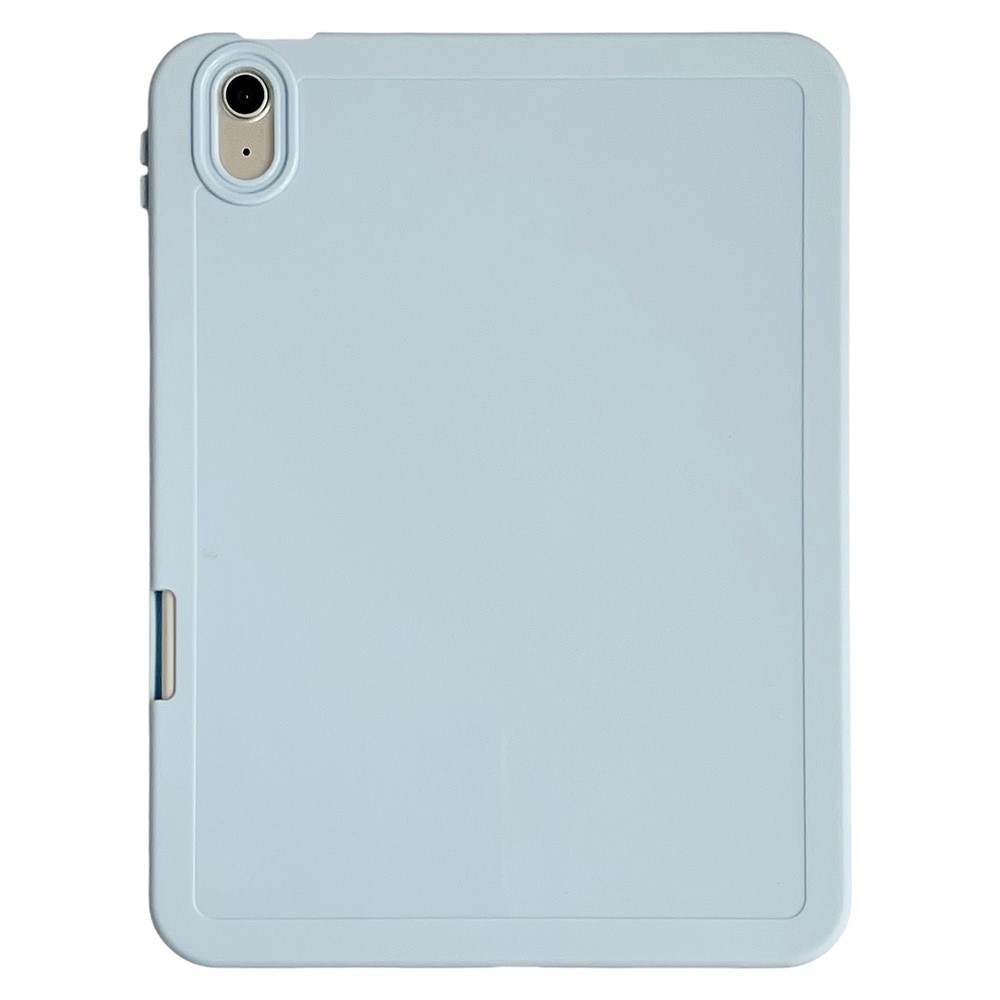 For iPad (2025)  /  10.9 (2022) Case Shockproof Soft TPU Tablet Cover with Pencil Holder - Blue