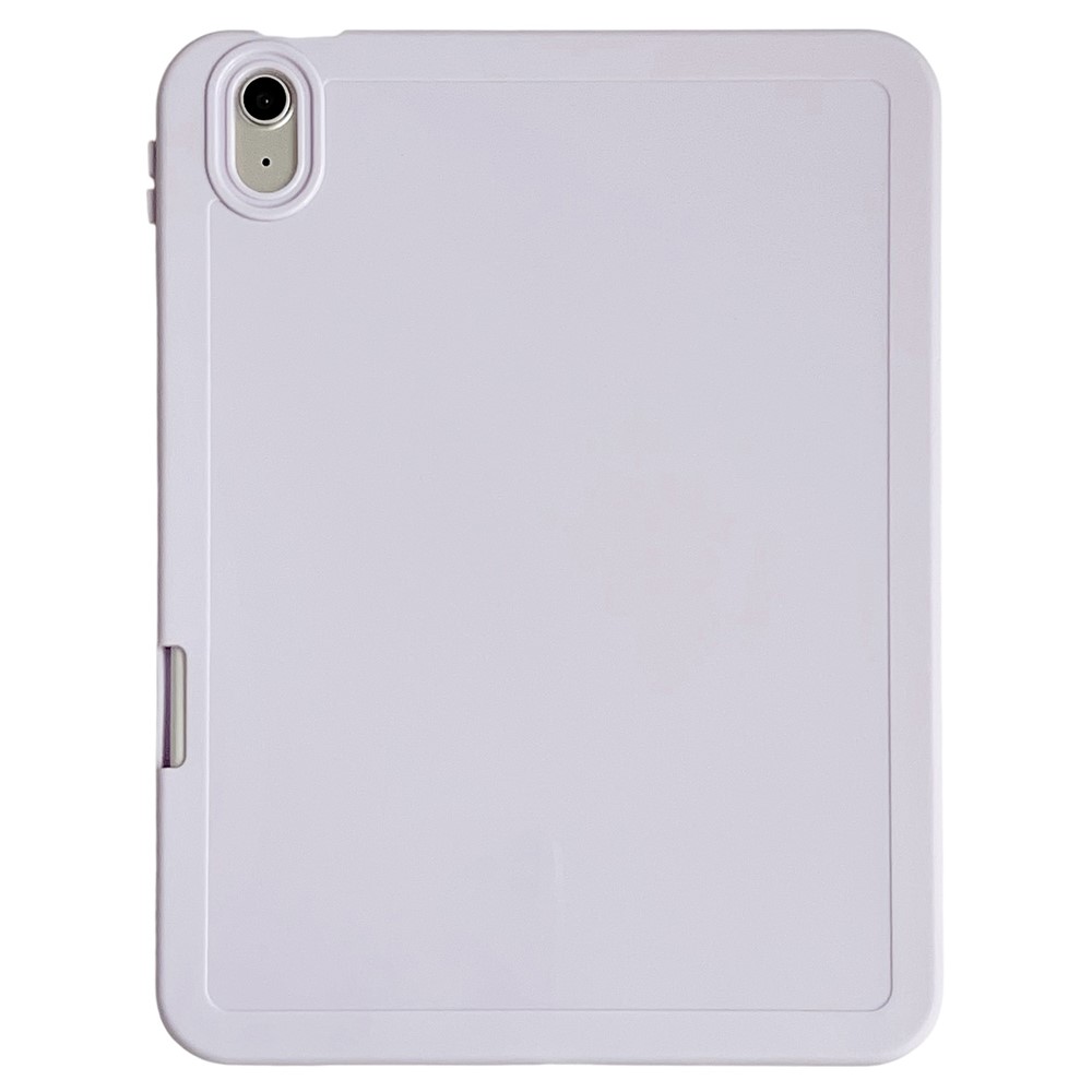 For iPad (2025) / 10.9 (2022) Case Shockproof Soft TPU Tablet Cover with Pencil Holder - Purple
