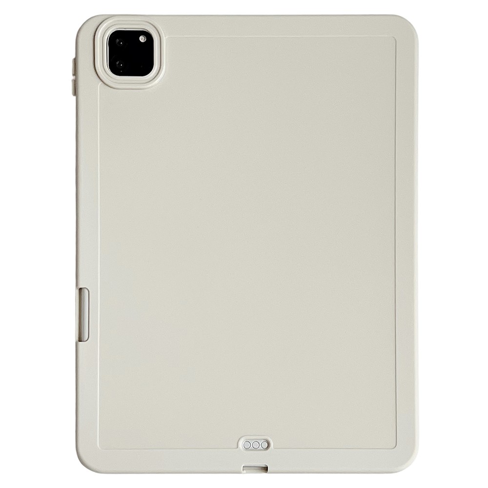 Tablet Case For iPad Pro 11 (2022)  /  (2021)  /  (2020) Shockproof Soft TPU Cover with Pencil Holder - White