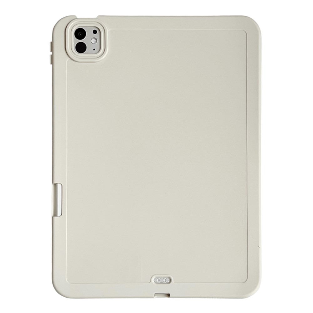 For iPad Pro 11 (2025) / 11 (2024) Case Shockproof Soft TPU Tablet Cover with Pencil Holder - White