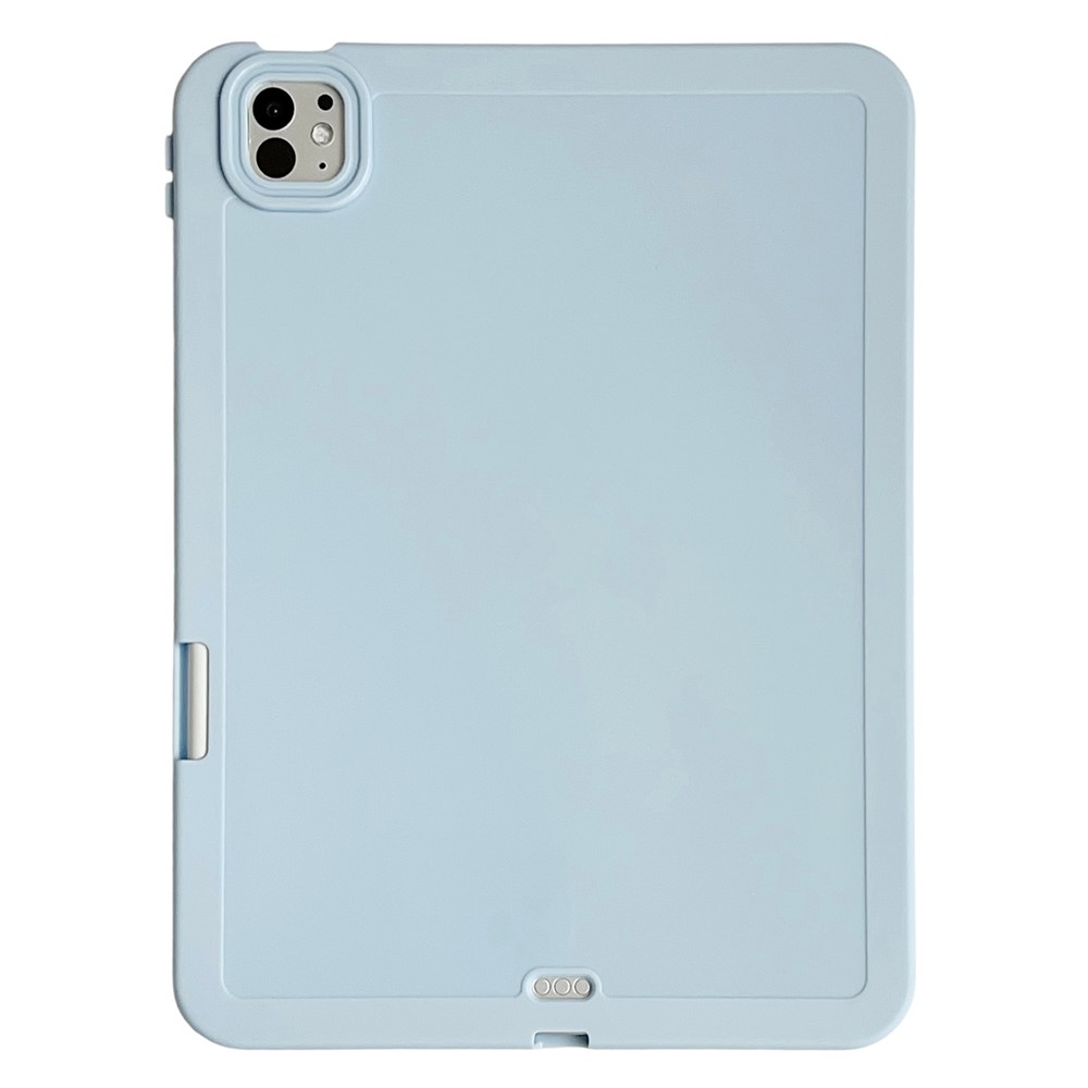 For iPad Pro 11 (2025) / 11 (2024) Case Shockproof Soft TPU Tablet Cover with Pencil Holder - Blue