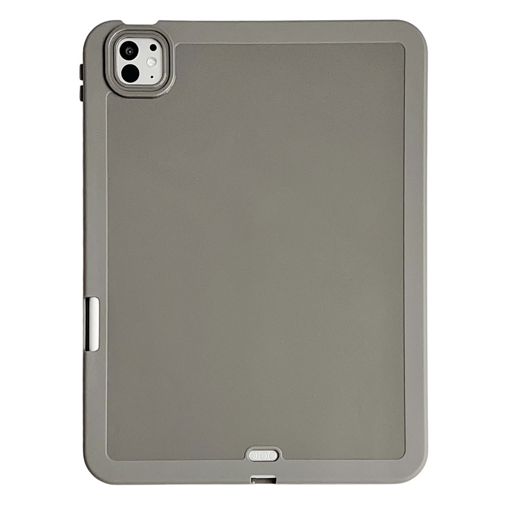 For iPad Pro 11 (2025) / 11 (2024) Case Shockproof Soft TPU Tablet Cover with Pencil Holder - Grey